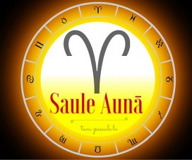 Saule zodiaka zīmēs: Auns