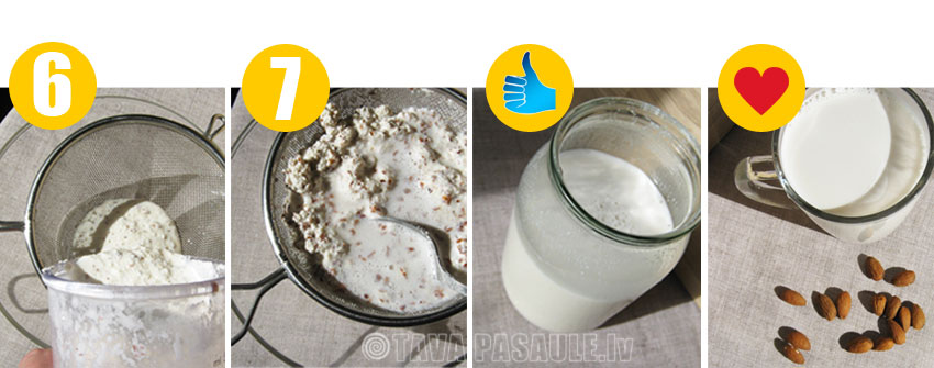 Mandeļu piens: kā pagatavot mājās. Noslēgums