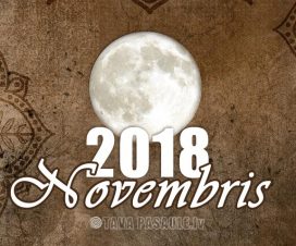 Mēness kalendārs 2018. gada novembrim