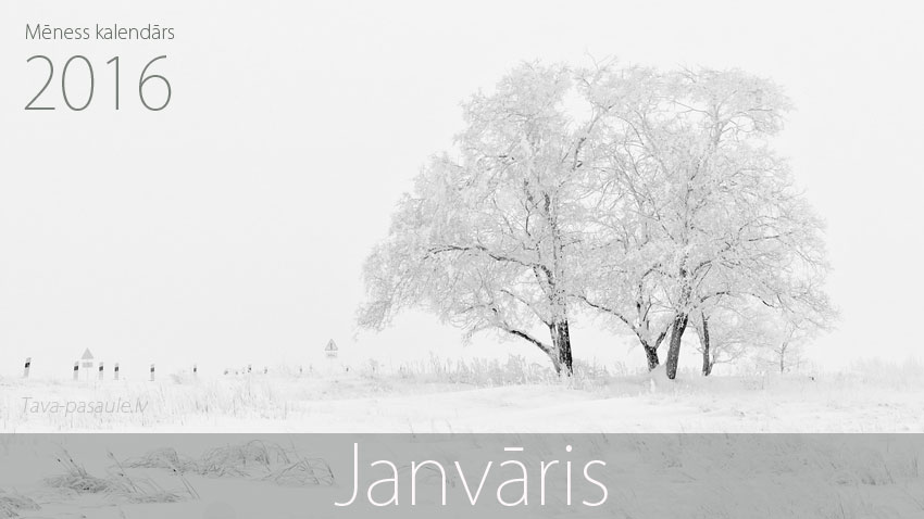 Mēness kalendārs 2016. gada janvārim