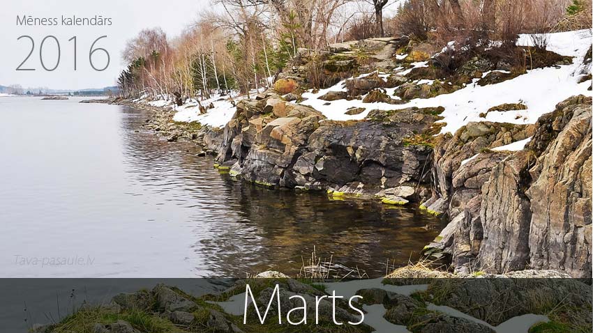 Mēness kalendārs 2016. gada martam