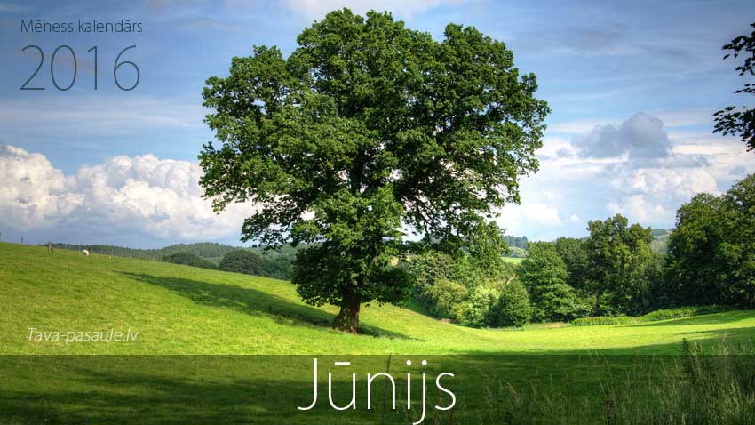 Mēness kalendārs 2016. gada jūnijam