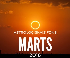 Astroloģiskais fons 2016. gada martam