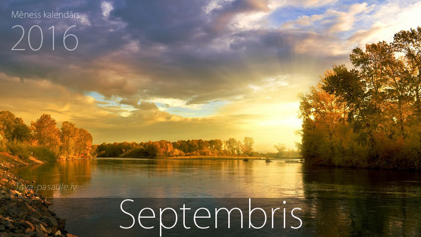 Mēness kalendārs 2016. gada septembrim