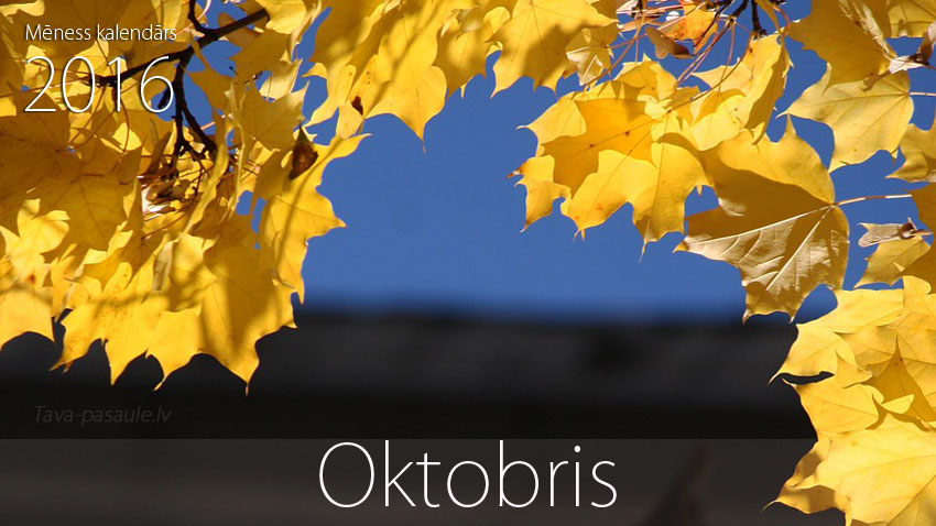 Mēness kalendārs 2016. gada oktobrim