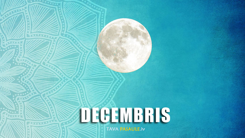 Mēness kalendārs 2017. gada decembrim