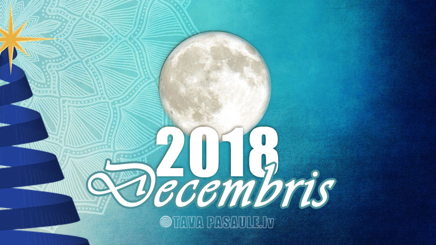 Mēness kalendārs 2018. gada decembrim