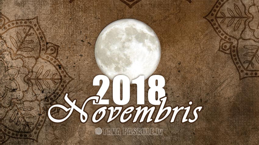 Mēness kalendārs 2018. gada novembrim