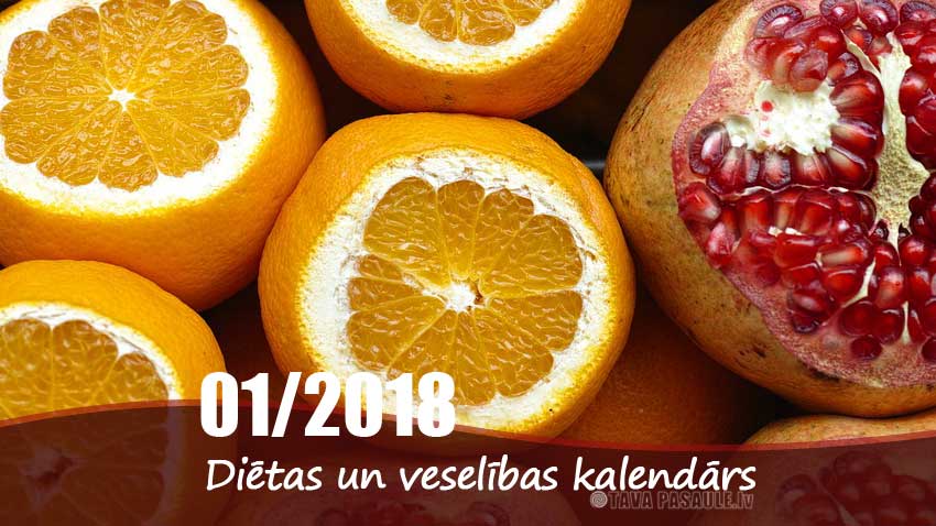 Diēta, veselība un atslodzes dienas 2018. gada janvārī