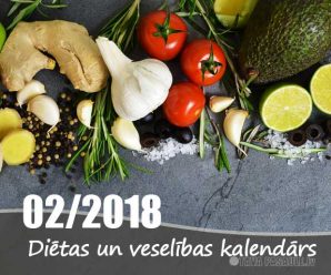 Diēta, veselība un atslodzes dienas 2018. gada februārī