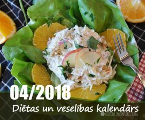 Diēta, veselība un atslodzes dienas 2018. gada aprīlī