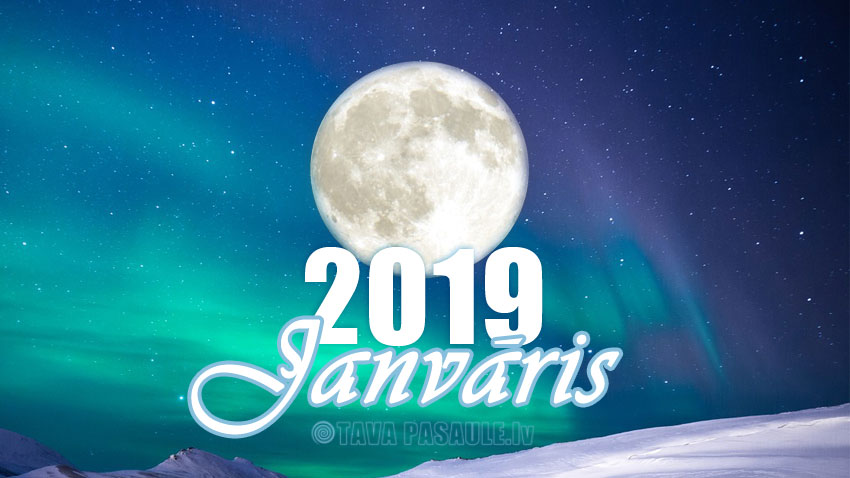 Mēness kalendārs 2019. gada janvārim