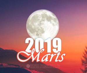 Mēness kalendārs 2019. gada martam