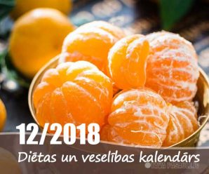 Diēta, veselība un atslodzes dienas 2018. gada decembrī