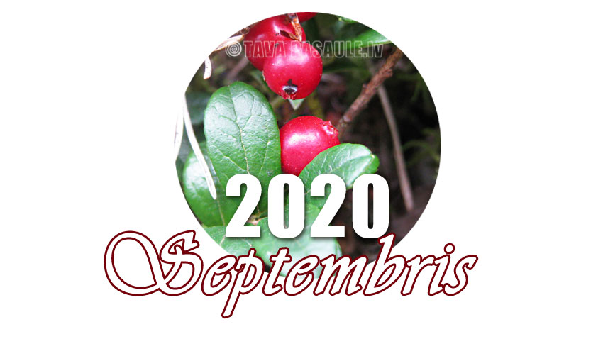 Mēness kalendārs 2020. gada septembrim