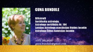 Sertificēta astroloģe Guna Bundule
